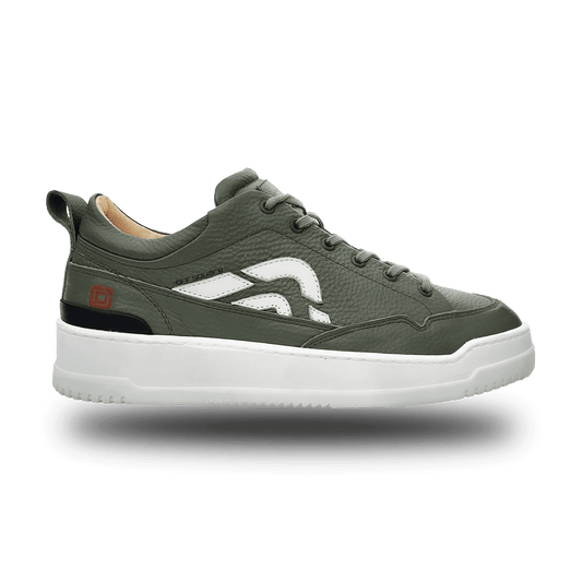 Off-Square duurzame groene unisex sneaker met witte logo