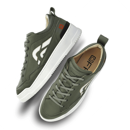 Off-Square duurzame groene unisex sneaker met witte logo